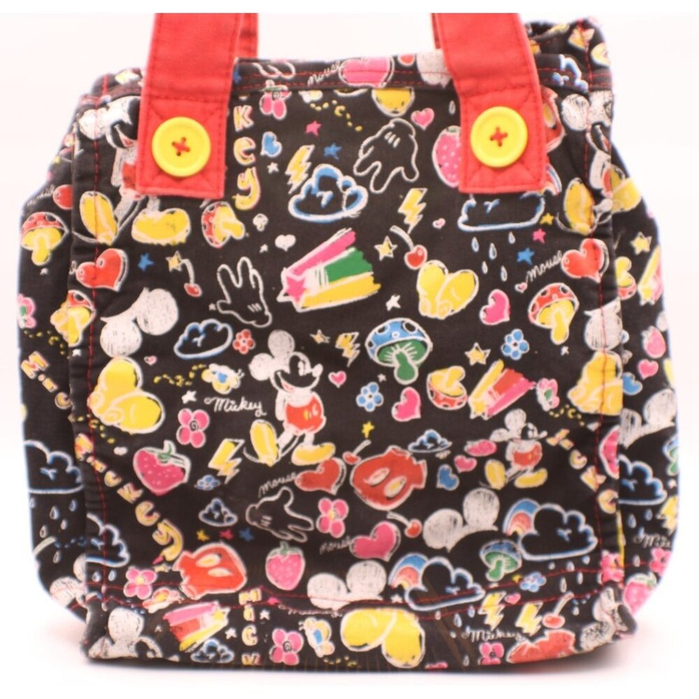 Disneyland Resort Mickey Mouse All Over Print Tote Bag 100% Cotton Book Bag Vtg - Picture 3 of 16